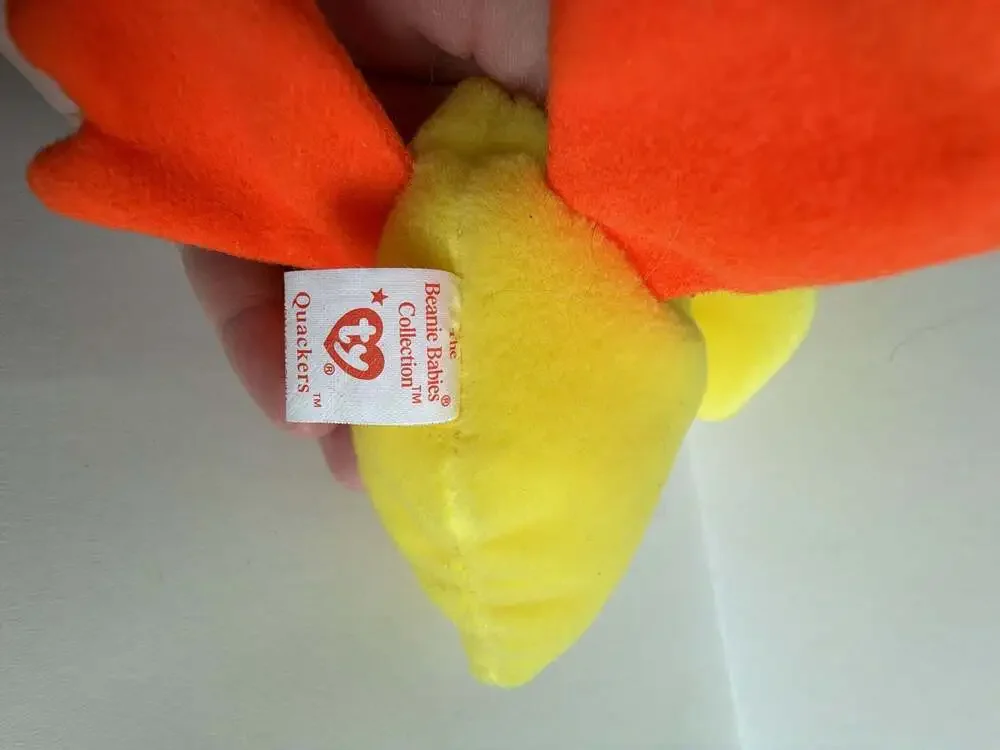 Ty Beanie Baby Quackers the Yellow Duck Plush